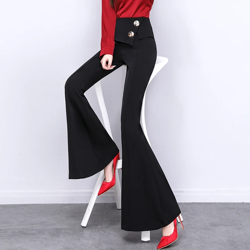 Winter Thick Flare Pants Women Solid High Waist Bell Bottom Pants Casual Stretchy Straight Button Trousers Chic Fashion Autumn
Winter Thick Flare Pants Women Solid High Waist Bell Bottom Pants Casual Stretchy Straight Button Trousers Chic Fashion Autumn