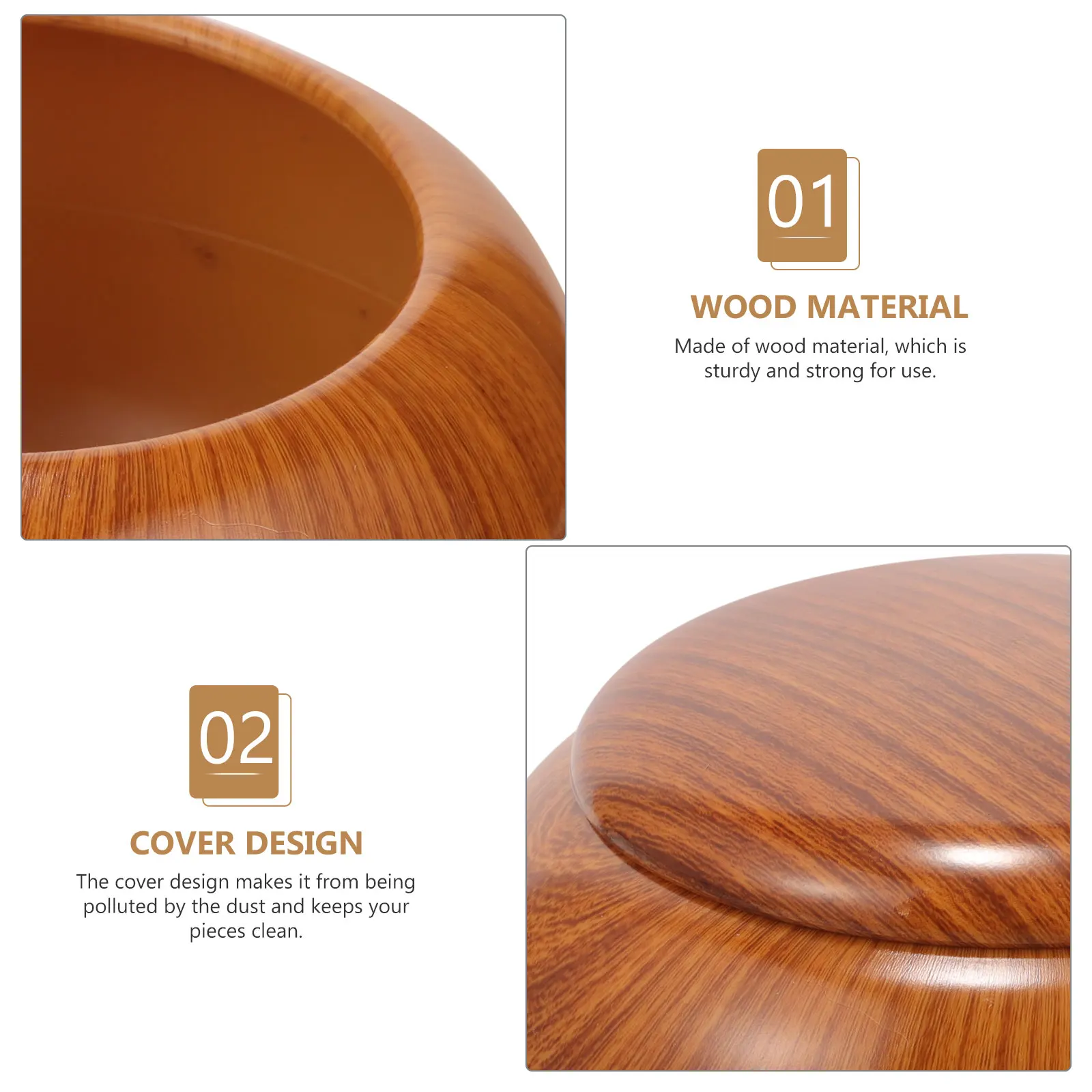 2pcs Chess Box Plastic Resin Wood Grain Lightweight Storage Go Game Pieces Box Container Game Pieces
2pcs Chess Box Plastic Resin Wood Grain Lightweight Storage Go Game Pieces Box Container Game Pieces