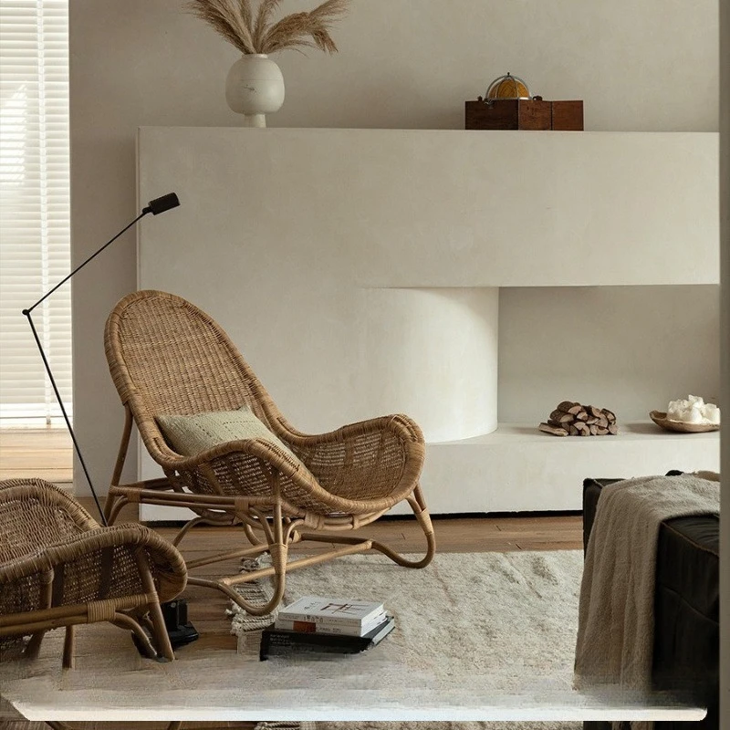 Wabi Sand retro style natural rattan sofa casual designer single chair
Wabi Sand retro style natural rattan sofa casual designer single chair