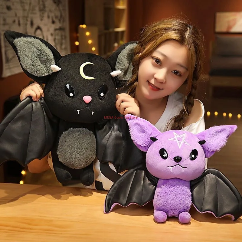 New Dark Style Gothic Bat Plush Toy Black And Purple Soft Stuffed Plush Doll With Moon Pentagram Decoration Great Gift For Adult
New Dark Style Gothic Bat Plush Toy Black And Purple Soft Stuffed Plush Doll With Moon Pentagram Decoration Great Gift For Adult