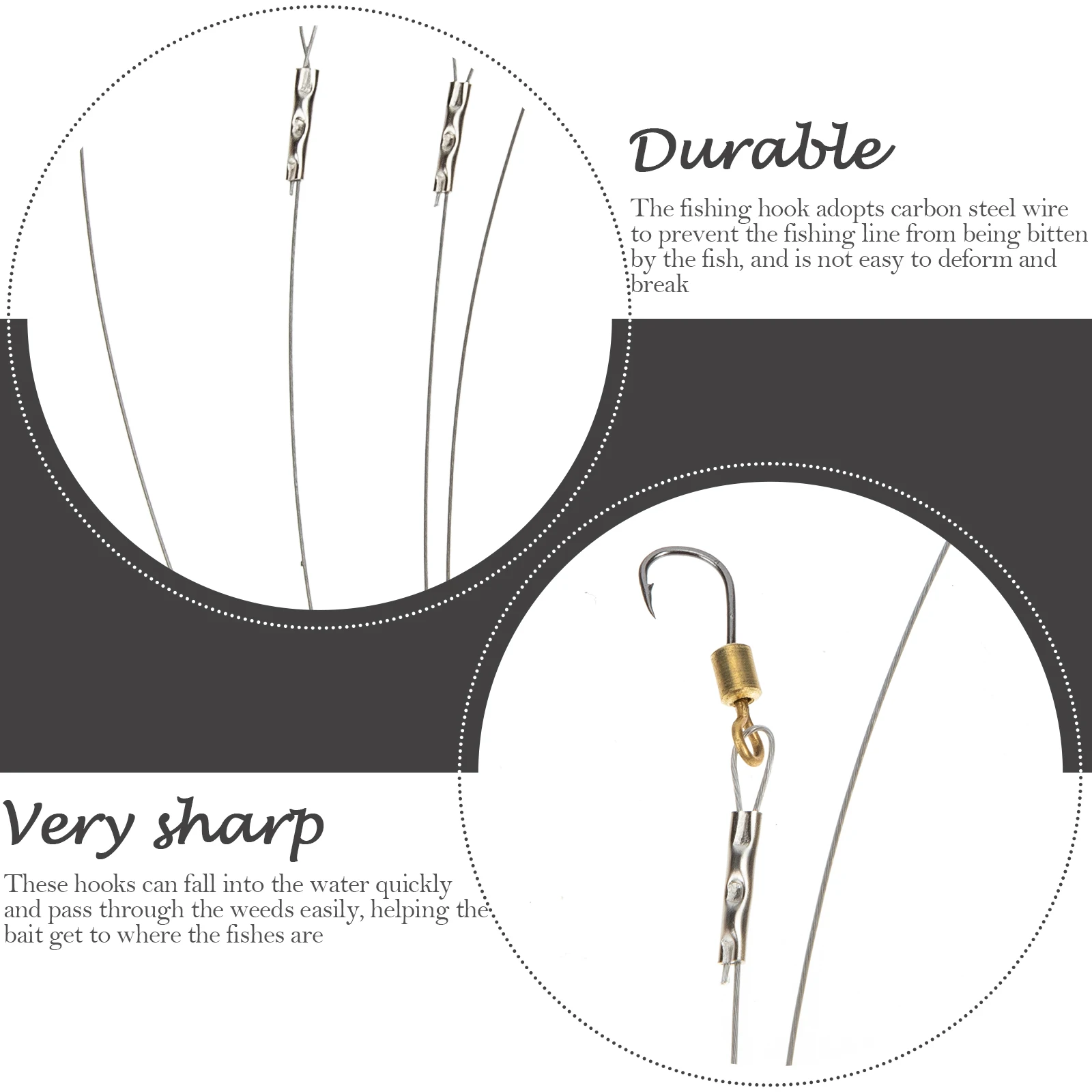 4pcs Anti-winding Fishing Hooks Carbon Steel Durable Reusable Portable Tied up Small Hooks with Line for Fishing Lovers
4pcs Anti-winding Fishing Hooks Carbon Steel Durable Reusable Portable Tied up Small Hooks with Line for Fishing Lovers