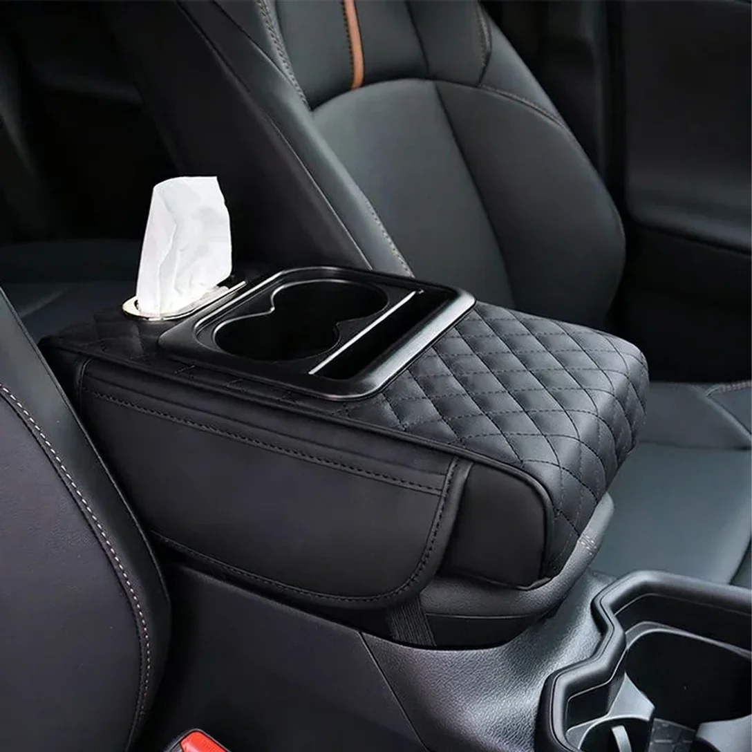 PU leather car center console tissue box armrest pad with cup holder portable car pillow and high cover high pad
PU leather car center console tissue box armrest pad with cup holder portable car pillow and high cover high pad
