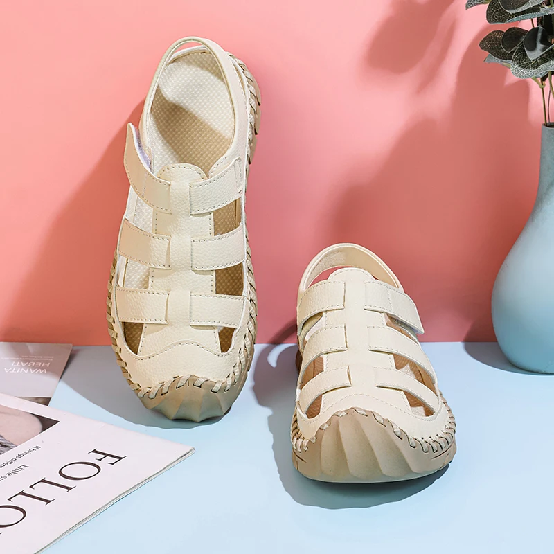 Beige couple Shoes casual sandals wading shoes antislip woman young girl hand-sewn lightweight high quality soft Flats velcro
Beige couple Shoes casual sandals wading shoes antislip woman young girl hand-sewn lightweight high quality soft Flats velcro