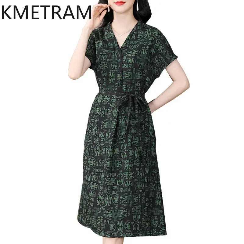 KMETRAM 100% Mulberry Silk Dress Women Elegant Party Long Dresses Female 2024 New in Summer Dress with Belt Women Clothing 원피스
KMETRAM 100% Mulberry Silk Dress Women Elegant Party Long Dresses Female 2024 New in Summer Dress with Belt Women Clothing 원피스