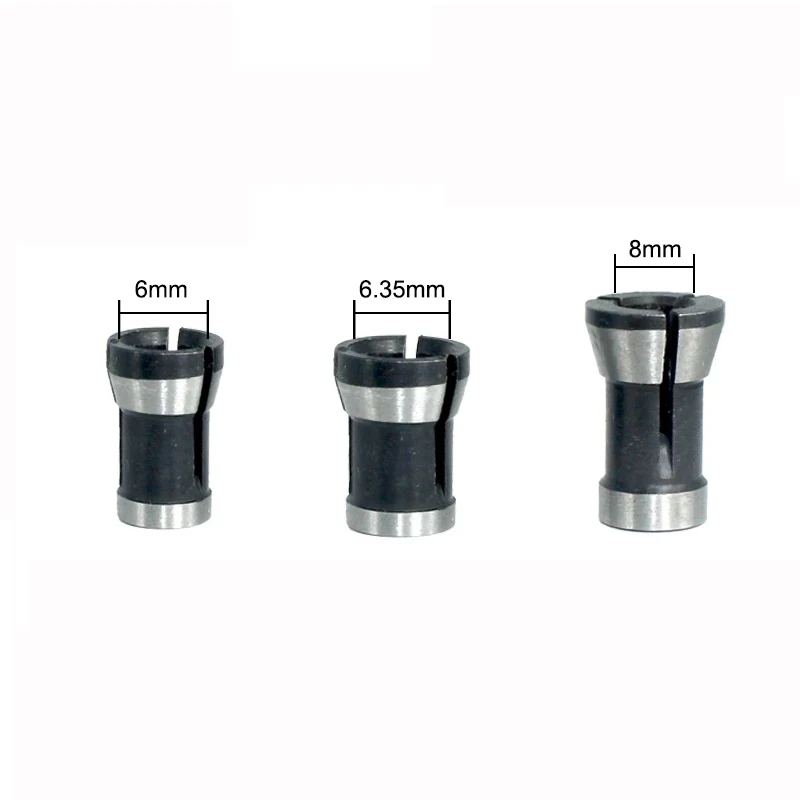 1pc 3PCS Set collets 6.35mm 8mm 6mm collet chuck Engraving Trimming machine Electric Router Milling Cutter Accessories
1pc 3PCS Set collets 6.35mm 8mm 6mm collet chuck Engraving Trimming machine Electric Router Milling Cutter Accessories