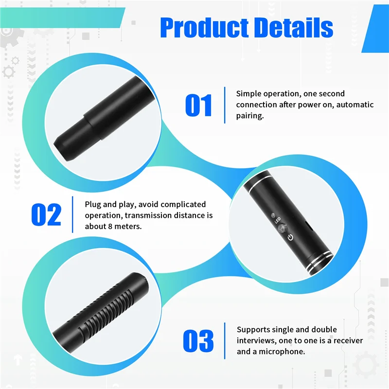 【IN Stock】Wireless Interview Microphone Condenser Microphone Handheld Studio Recording Mic Noise Cancel
【IN Stock】Wireless Interview Microphone Condenser Microphone Handheld Studio Recording Mic Noise Cancel