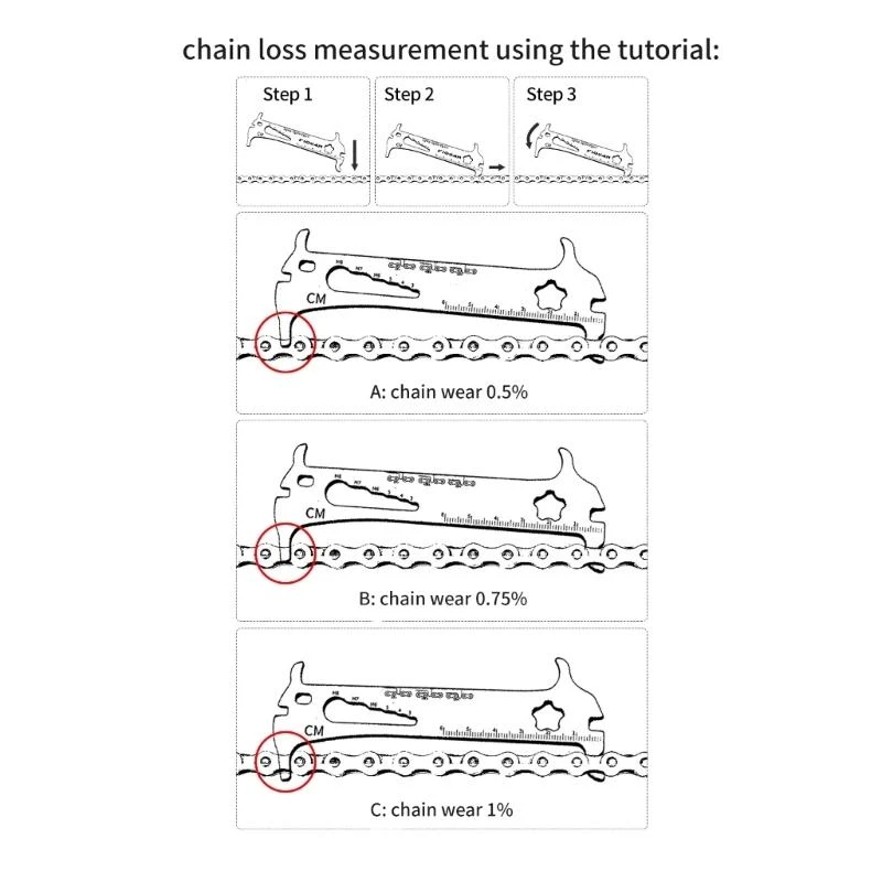 Essential Chain Wear Measuring Tool Portables Bike Gauges Measurement Rulers
Essential Chain Wear Measuring Tool Portables Bike Gauges Measurement Rulers