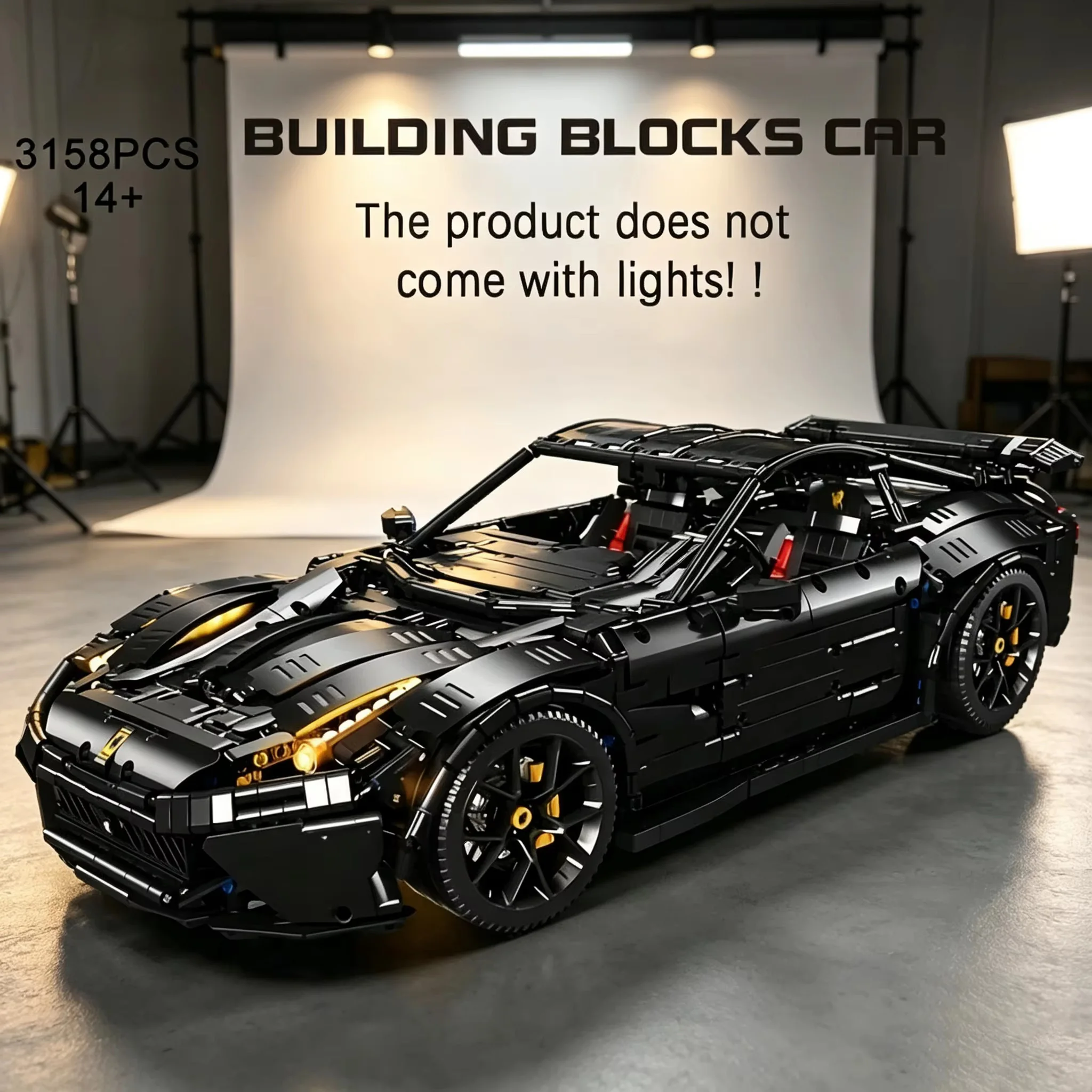 3097PCS Black Super Sprots Car Building Blocks City Racing Car Model Bricks Desktop Ornaments Educational Puzzle Toys Gifts
3097PCS Black Super Sprots Car Building Blocks City Racing Car Model Bricks Desktop Ornaments Educational Puzzle Toys Gifts