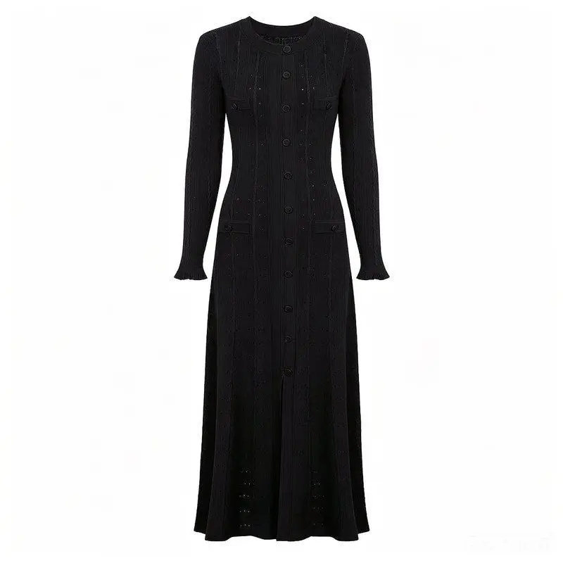High-End Quality Women's Knitted Long Sleeve Dress Slimming Elegant Lady Style Midi Dress Casual round Neck Single Button Clo...
High-End Quality Women's Knitted Long Sleeve Dress Slimming Elegant Lady Style Midi Dress Casual round Neck Single Button Clo...