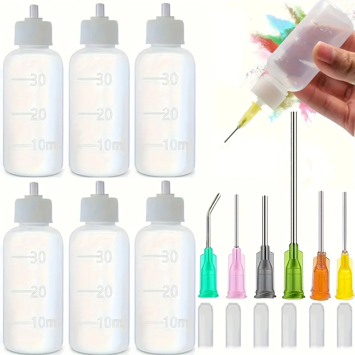 18PCS glue applicator bottles with blunt tip needle and cap, for liquid, glue, ink, perfume, lip gloss, DIY jewelry, machine lub
18PCS glue applicator bottles with blunt tip needle and cap, for liquid, glue, ink, perfume, lip gloss, DIY jewelry, machine lub