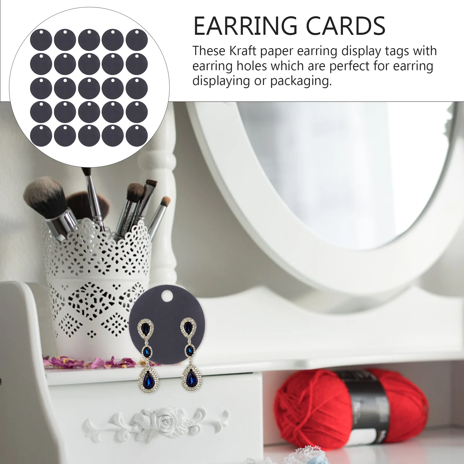 200Pcs Small Round Kraft Paper Earring Cards 4Cm Diameter Jewelry Display Tags Holder for Retail Store DIY Jewelry Shop Ear
200Pcs Small Round Kraft Paper Earring Cards 4Cm Diameter Jewelry Display Tags Holder for Retail Store DIY Jewelry Shop Ear