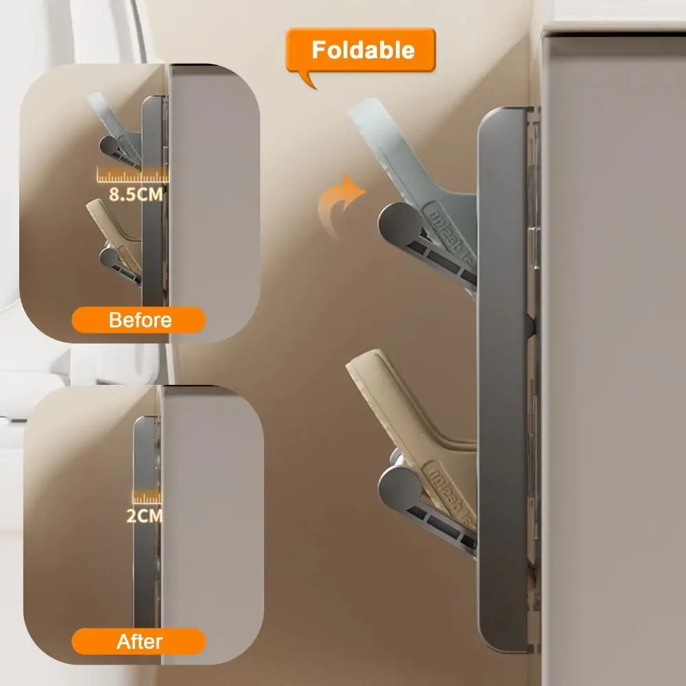 Non Perforated Simple Shoe Rack Multi-layer Foldable Bathroom Slippers Rack Drainage Wall-mounted Rack Home Storage