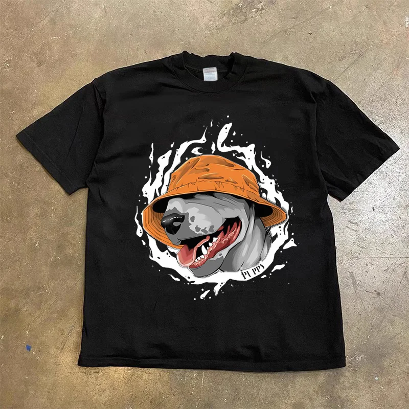 American Fashion Loose Street Puppy Retro Creative Printed T-shirt Men Men Women Women Short Sleeve Y2k Top Large T-shirt
American Fashion Loose Street Puppy Retro Creative Printed T-shirt Men Men Women Women Short Sleeve Y2k Top Large T-shirt