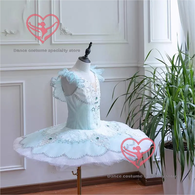Professional Ballet Tutu Dress for Adults and Children with Light Blue-Green Glass Diamond Embellishments
Professional Ballet Tutu Dress for Adults and Children with Light Blue-Green Glass Diamond Embellishments