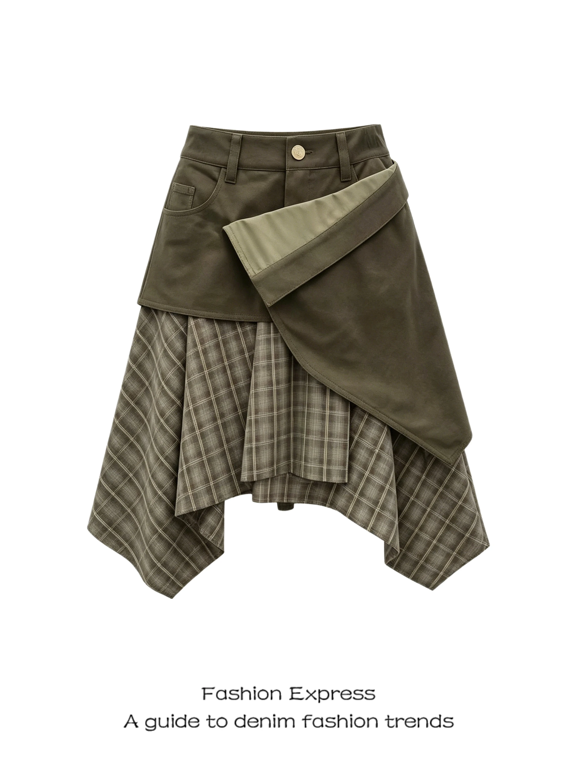 High Waist Plaid Denim Skirt Women's New Style Korean Loose Fit Casual High Waist Slimming Trendy Versatile Skirt
High Waist Plaid Denim Skirt Women's New Style Korean Loose Fit Casual High Waist Slimming Trendy Versatile Skirt