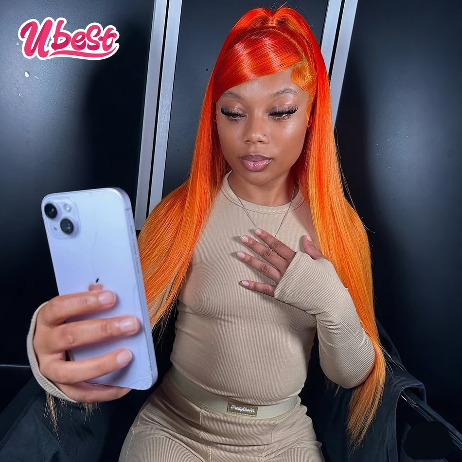 Bright Orange Colored Straight 13x6 Lace Front Wigs Brazilian 100% Human Hair Transparent Glueless Wig Pre Plucked For Women
Bright Orange Colored Straight 13x6 Lace Front Wigs Brazilian 100% Human Hair Transparent Glueless Wig Pre Plucked For Women