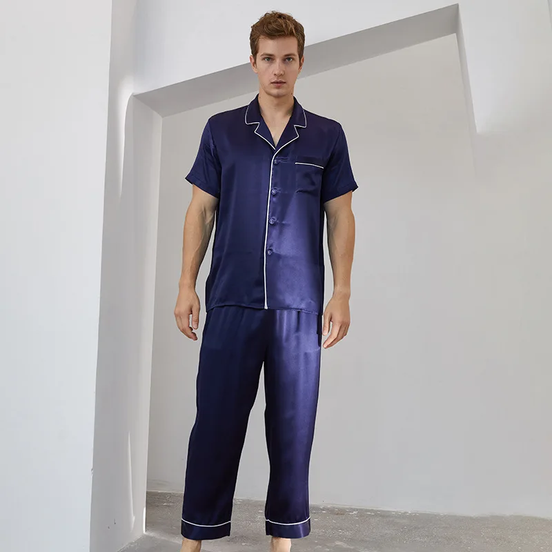 16Momme Silk Pajamas Men's Summer Suzhou Suit Collar Home Wear Can Be Worn outside
16Momme Silk Pajamas Men's Summer Suzhou Suit Collar Home Wear Can Be Worn outside