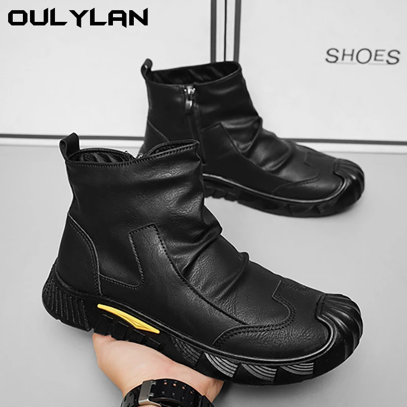 Comfortable Trendy PU Boots Men Waterpoof Anti Slip Abrasion Resistant Soft Sole Lightweight Warm Plus Velvet Boots
Comfortable Trendy PU Boots Men Waterpoof Anti Slip Abrasion Resistant Soft Sole Lightweight Warm Plus Velvet Boots