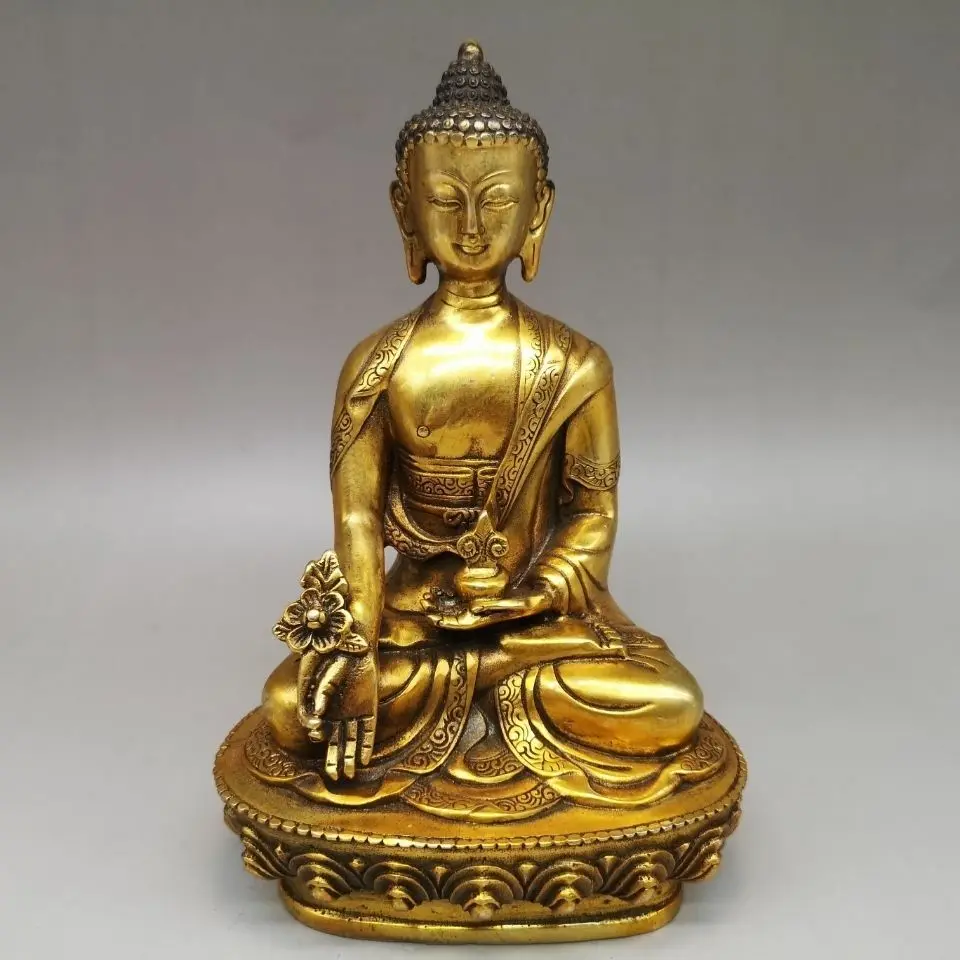 Antique bronze/Gilt Bhaisajya Menla Medicine Buddha Statues Sakyamuni Wealth
Antique bronze/Gilt Bhaisajya Menla Medicine Buddha Statues Sakyamuni Wealth