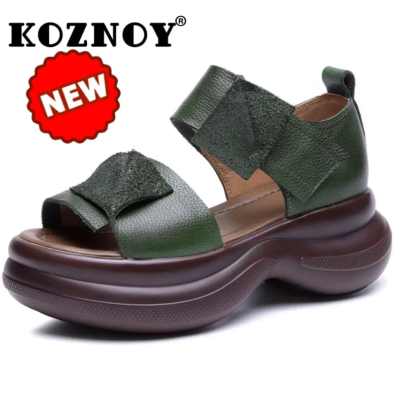 Koznoy 6.5cm Cow Genuine Leather Hollow Pumps Peep Toe Flats Women Mary Jane Shoes Platform Wedge Booties Sandals Boots Summer
Koznoy 6.5cm Cow Genuine Leather Hollow Pumps Peep Toe Flats Women Mary Jane Shoes Platform Wedge Booties Sandals Boots Summer