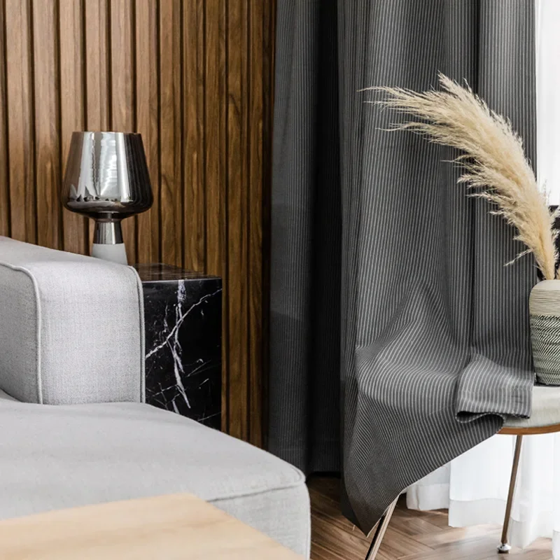 New Curtains for Living Dining Room Bedroom Custom Grey Striped Japanese Nordic Modern Simple Door Window Curtain Room Decor 
New Curtains for Living Dining Room Bedroom Custom Grey Striped Japanese Nordic Modern Simple Door Window Curtain Room Decor