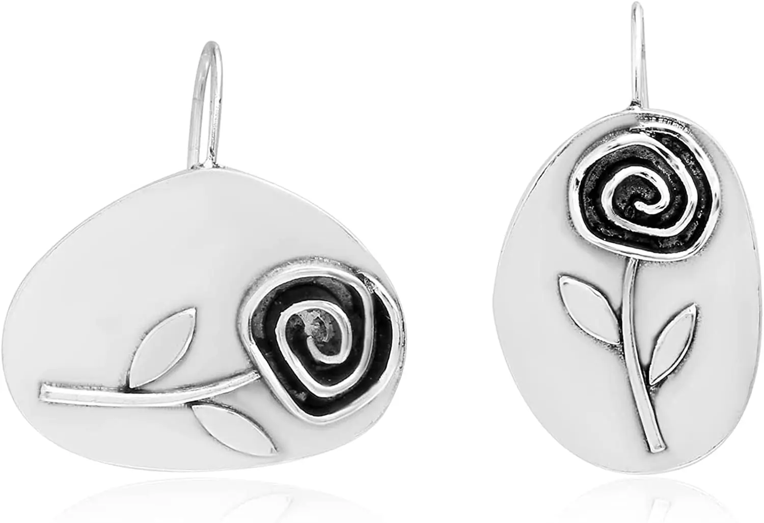 Asymmetric Leaf Metal simple Rose Flower Drop Earrings Vintage Jewelry Ethnic Engraved Antique Silver Color Hook Earring
Asymmetric Leaf Metal simple Rose Flower Drop Earrings Vintage Jewelry Ethnic Engraved Antique Silver Color Hook Earring
