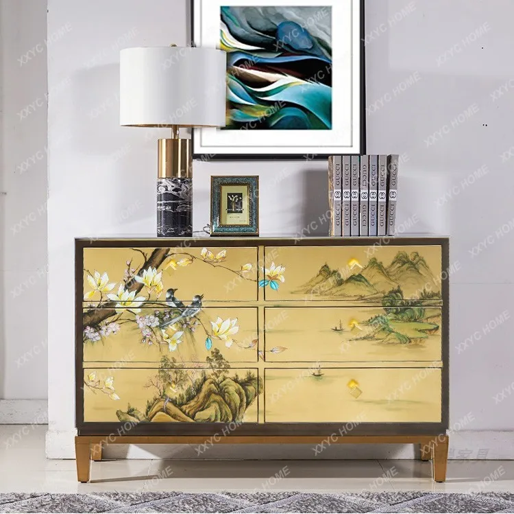 L New Chinese Style Entrance Cabinet Retro Bedside Bedroom Living Room Drawer Storage Tea Cabinet
L New Chinese Style Entrance Cabinet Retro Bedside Bedroom Living Room Drawer Storage Tea Cabinet