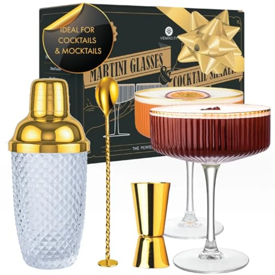 Luxury Espro Gifts Gold Cocktail Shaker Set + 2 Espro - Cocktail Kit with Built-in Strainer and Ribbed 10oz Drink Shakers Cockt
Luxury Espro Gifts Gold Cocktail Shaker Set + 2 Espro - Cocktail Kit with Built-in Strainer and Ribbed 10oz Drink Shakers Cockt