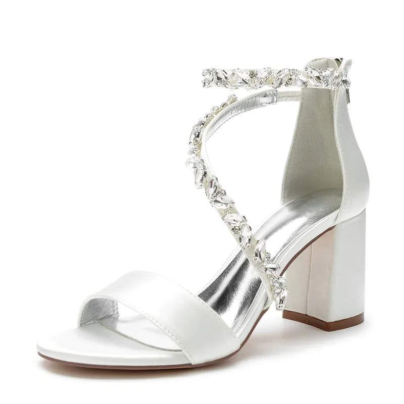 High Block Heel Wedding Sandal Shoes Women Bridal Heels Open Toe Strap Zipper Back Prom Evening Heeled Sandals
High Block Heel Wedding Sandal Shoes Women Bridal Heels Open Toe Strap Zipper Back Prom Evening Heeled Sandals