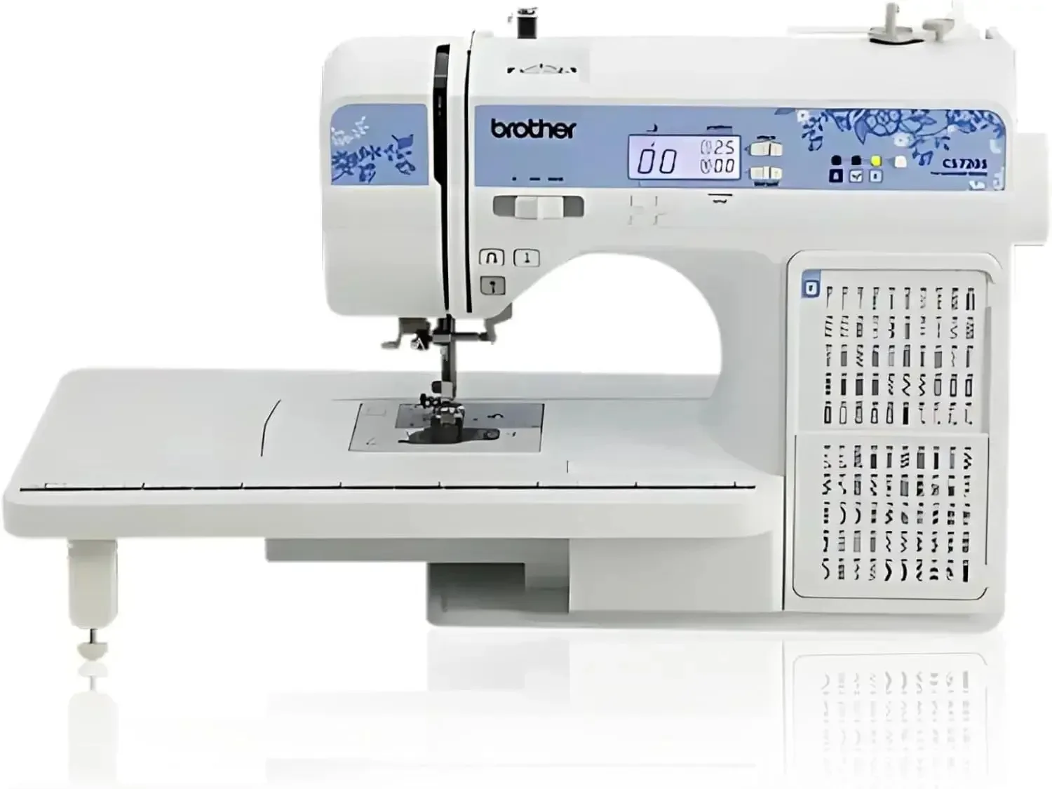 BRAND NEW Brother CS7205 Computerized Sewing Machine - 150 Built-in Stitches, 1 Font, Wide Table, 11 Sewing Feet, White
BRAND NEW Brother CS7205 Computerized Sewing Machine - 150 Built-in Stitches, 1 Font, Wide Table, 11 Sewing Feet, White