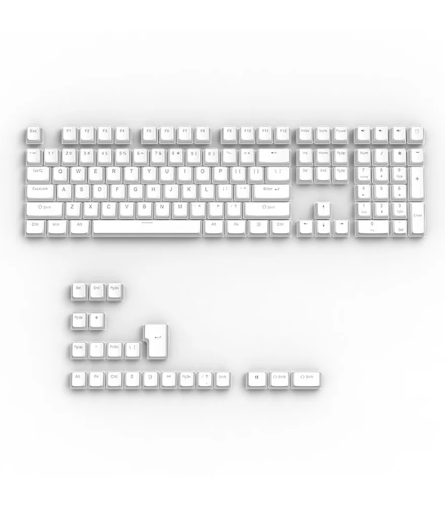 White pudding keycap 130 key small full set of double leather milk two color injection molding ABS luminous
White pudding keycap 130 key small full set of double leather milk two color injection molding ABS luminous