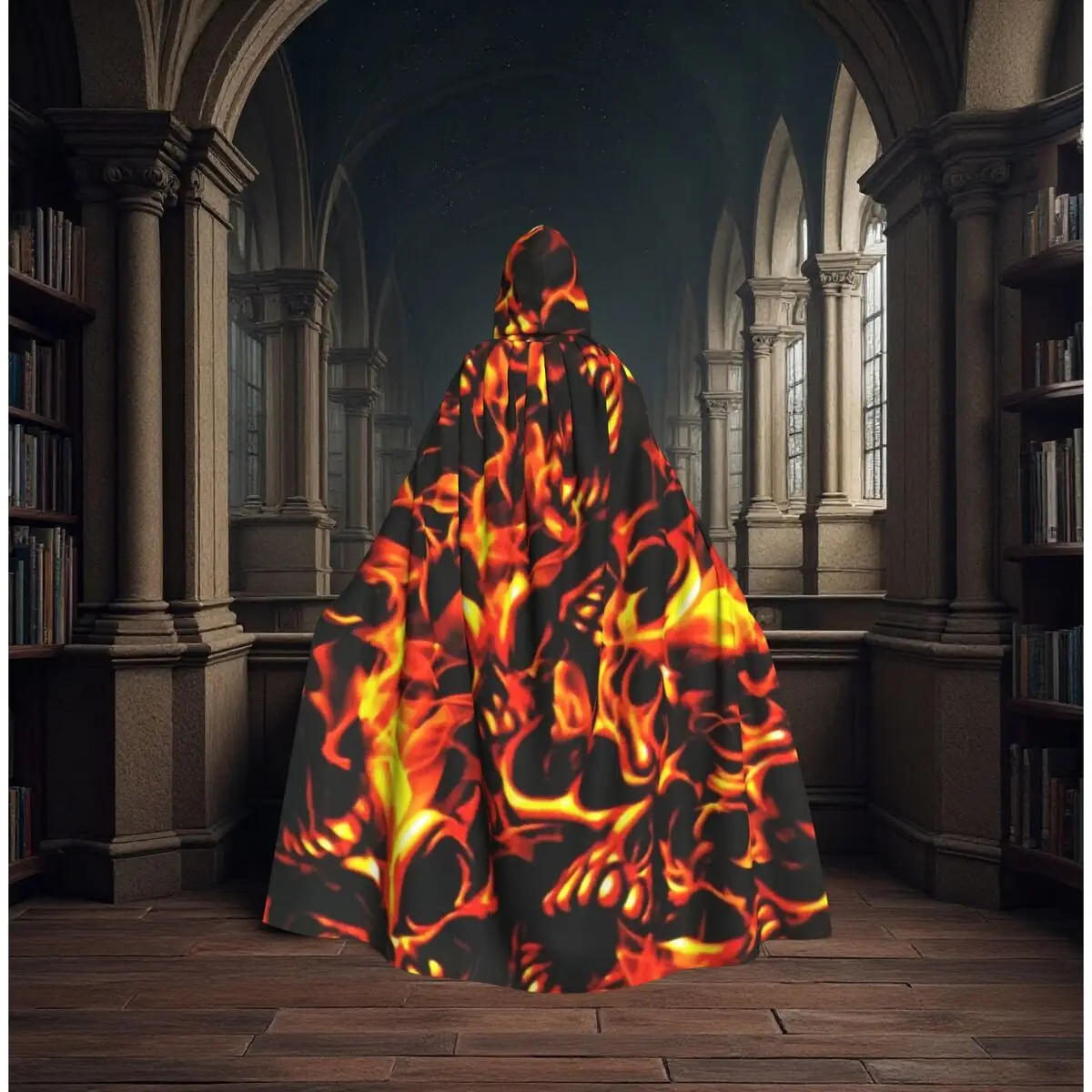 Red Flame Skull Long Hooded Cloak Witch Medieval Costume Cosplay Cape HalloweenCoat Adult Unisex
Red Flame Skull Long Hooded Cloak Witch Medieval Costume Cosplay Cape HalloweenCoat Adult Unisex
