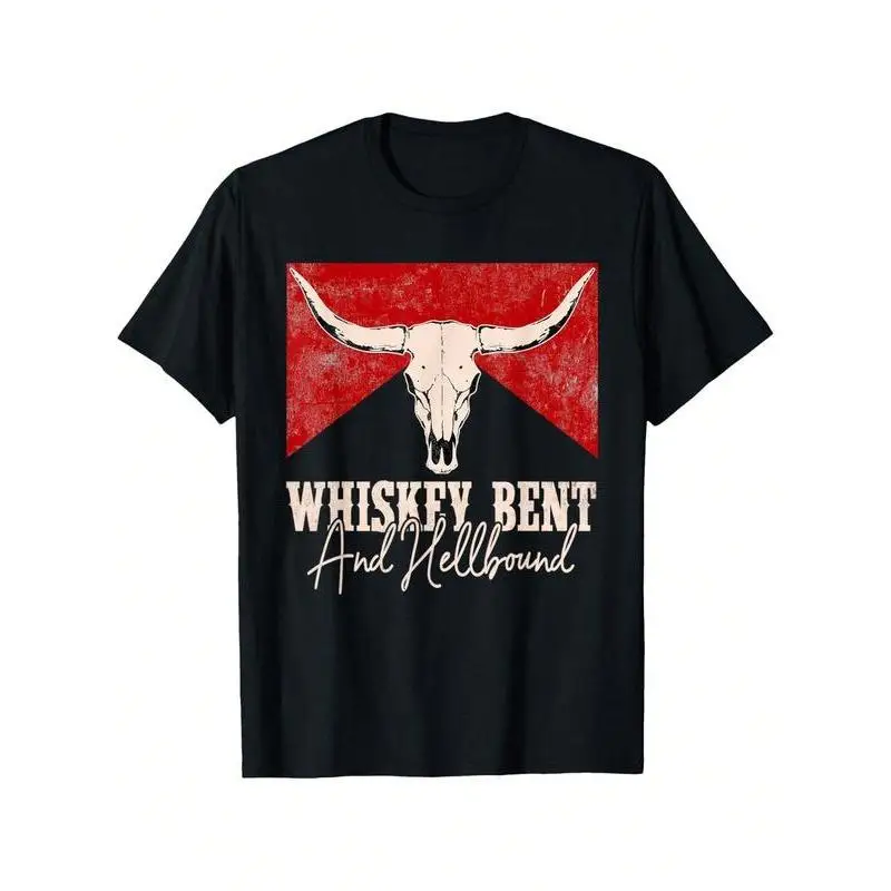 "Whiskey Bent And Hellbound" Country Music T-shirt Women Men Skull Graphic Tee Western Cowboy Vintage Style Gifts
"Whiskey Bent And Hellbound" Country Music T-shirt Women Men Skull Graphic Tee Western Cowboy Vintage Style Gifts