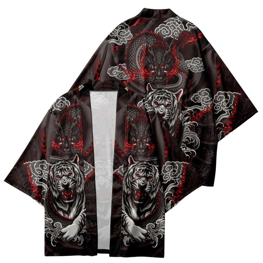 Japanese Man Yukata Samurai Tiger And Dragon Print Kimono Shirt Clothing Traditional Haori Kimono Women Harajuku Cardigan
Japanese Man Yukata Samurai Tiger And Dragon Print Kimono Shirt Clothing Traditional Haori Kimono Women Harajuku Cardigan