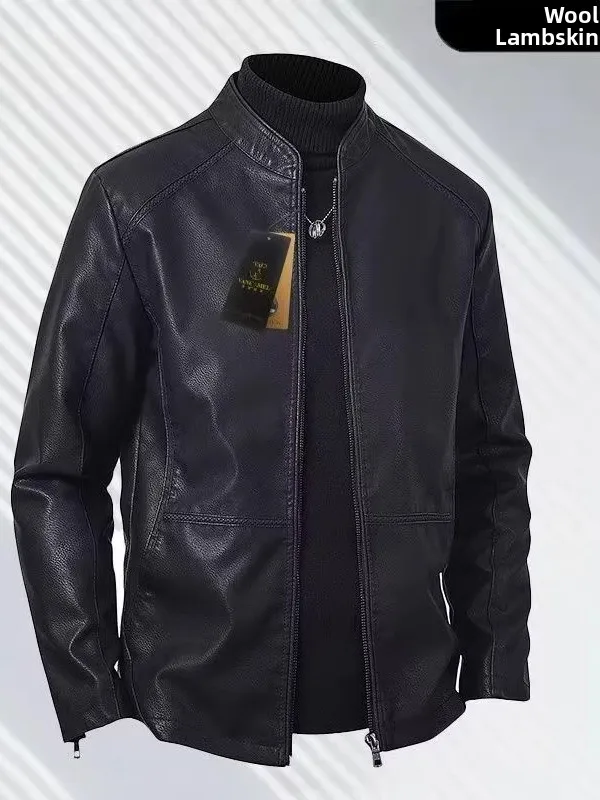 Men's Slim Fit Leather Jacket Fashionable Korean Casual Fleece Lined Thickened Stand Collar Motorcycle Coat Warm Business Casual
Men's Slim Fit Leather Jacket Fashionable Korean Casual Fleece Lined Thickened Stand Collar Motorcycle Coat Warm Business Casual