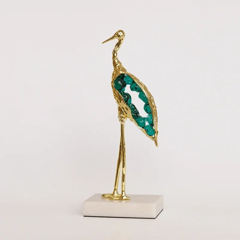 X22Metal Handicrafts Simulated Animal Sculpture Crystal Crane Green Gem Bird Decorative Figurines Home Decoration Accessories
X22Metal Handicrafts Simulated Animal Sculpture Crystal Crane Green Gem Bird Decorative Figurines Home Decoration Accessories