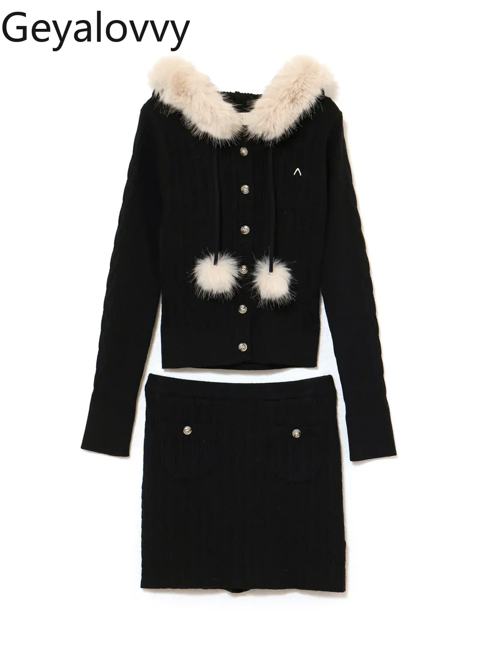 Japanese Style Casual Suit New Hooded Knitted Cardigan Matching Short Skirt Set Fashion Autumn Winter Two-Piece Set for Women
Japanese Style Casual Suit New Hooded Knitted Cardigan Matching Short Skirt Set Fashion Autumn Winter Two-Piece Set for Women