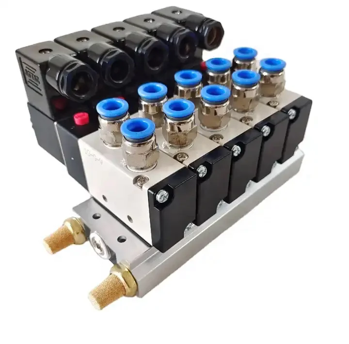 High Quality Air Solenoid Valves on Manifold Valve for Bag Making Machine
High Quality Air Solenoid Valves on Manifold Valve for Bag Making Machine