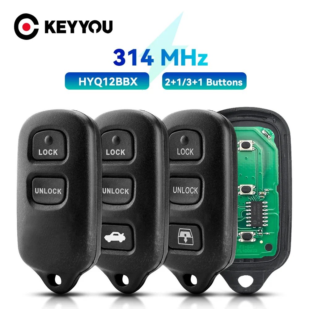 KEYYOU HYQ12BBX HYQ12BAN HYQ1512Y 314.4Mhz Remote Car Key for Toyota 4Runner Sequoia Avalon Rav4 Tundra 1999 - 2009
KEYYOU HYQ12BBX HYQ12BAN HYQ1512Y 314.4Mhz Remote Car Key for Toyota 4Runner Sequoia Avalon Rav4 Tundra 1999 - 2009