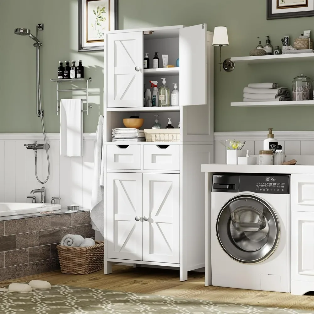 Bathroom cabinet.67” Bathroom Storage Cabinet Tall Storage Cabinet with Adjustable Shelves and Drawers Freestanding for Bathroom
Bathroom cabinet.67” Bathroom Storage Cabinet Tall Storage Cabinet with Adjustable Shelves and Drawers Freestanding for Bathroom