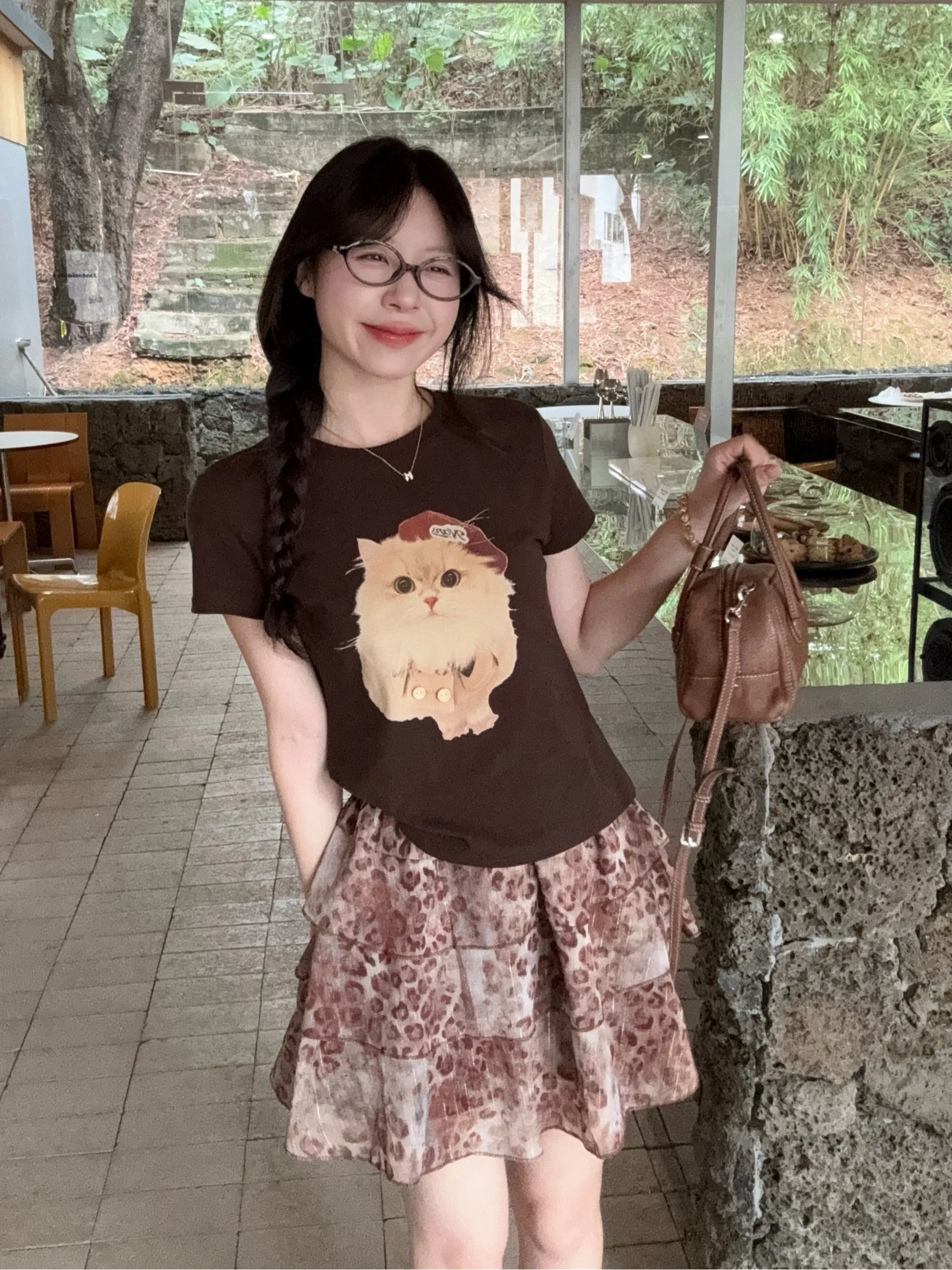 plus Size Casual Print Top And Skirt Set Summer New Style Lazy Vintage Leopard Print Skirt High Waist A-Line Skirt
plus Size Casual Print Top And Skirt Set Summer New Style Lazy Vintage Leopard Print Skirt High Waist A-Line Skirt