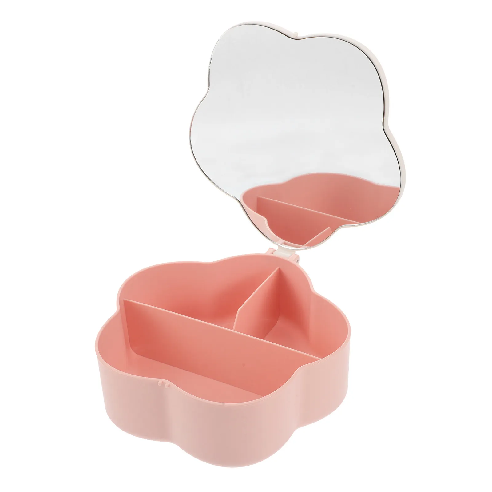 Flower-Shaped Jewelry Organizer with Integrated Makeup Mirror Compact Decorative Vanity Storage Box for Necklaces Rings Earrings
Flower-Shaped Jewelry Organizer with Integrated Makeup Mirror Compact Decorative Vanity Storage Box for Necklaces Rings Earrings