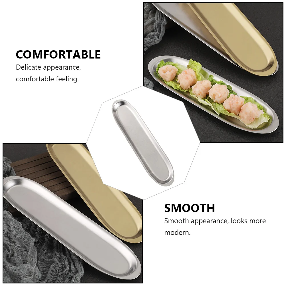 Stainless Steel Serving Plate Smooth Modern Design For Hot Pot Sushi Bbq Meatball Shrimp Paste Dessert Multi-Function
Stainless Steel Serving Plate Smooth Modern Design For Hot Pot Sushi Bbq Meatball Shrimp Paste Dessert Multi-Function