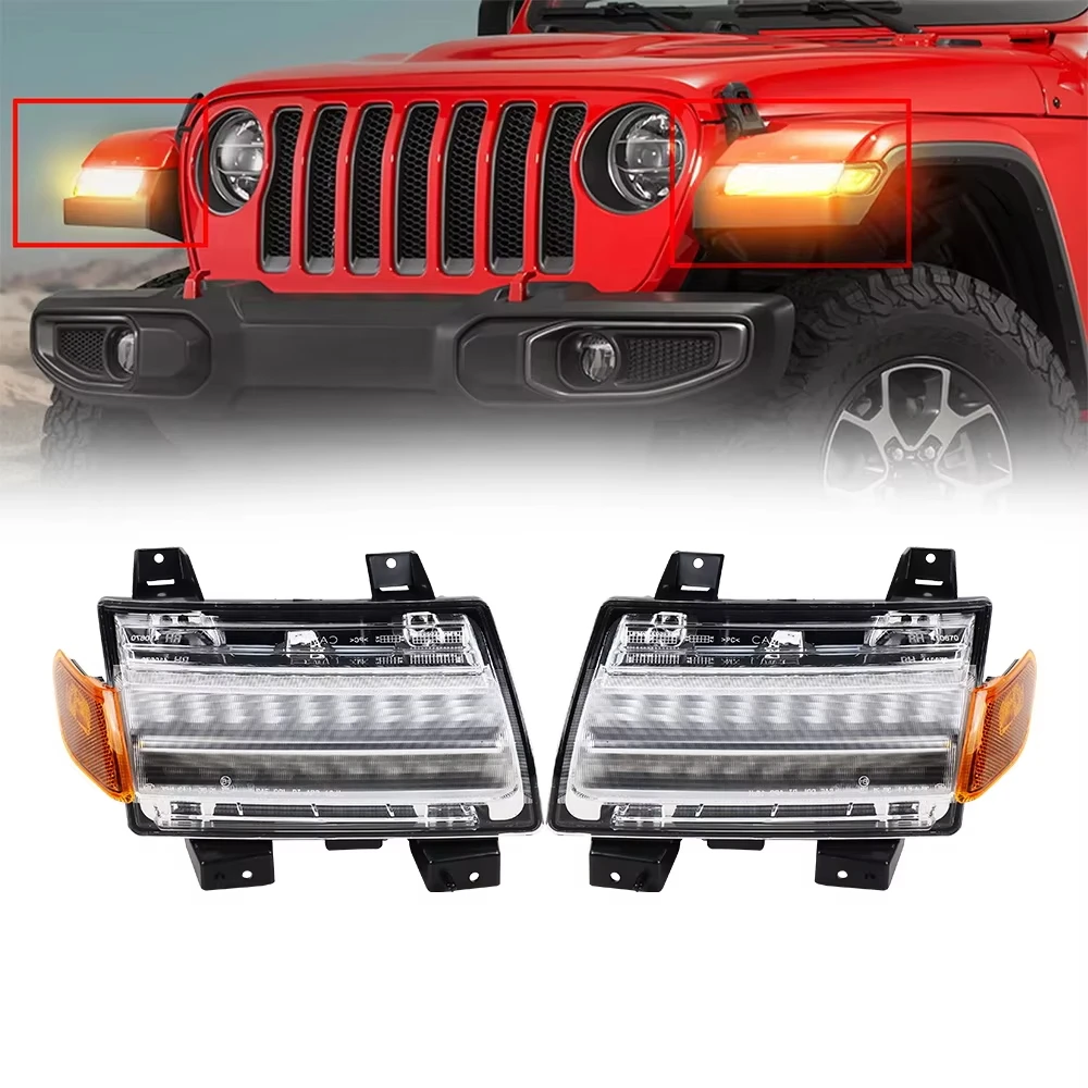 LED Turn Signal Lights DRL with Side Marker Lights for Jeep Wrangler JL Sahara Rubicon 2018-2025
LED Turn Signal Lights DRL with Side Marker Lights for Jeep Wrangler JL Sahara Rubicon 2018-2025