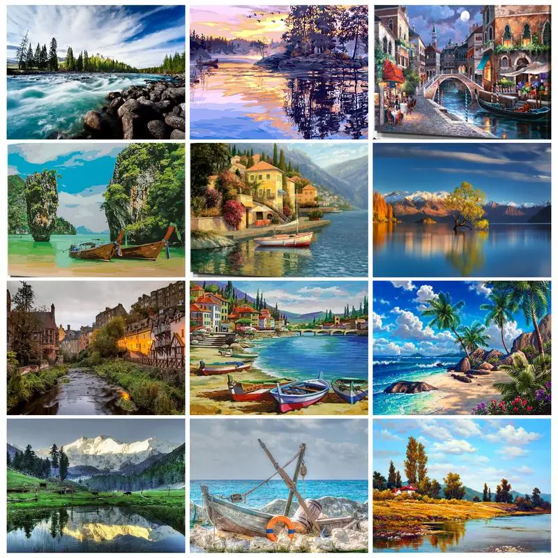 CHENISTORY Landscape Painting By Numbers With Frame DIY Modern Wall Art Canvas Acrylic Paint Adults Kit Gift Home Decoration
CHENISTORY Landscape Painting By Numbers With Frame DIY Modern Wall Art Canvas Acrylic Paint Adults Kit Gift Home Decoration