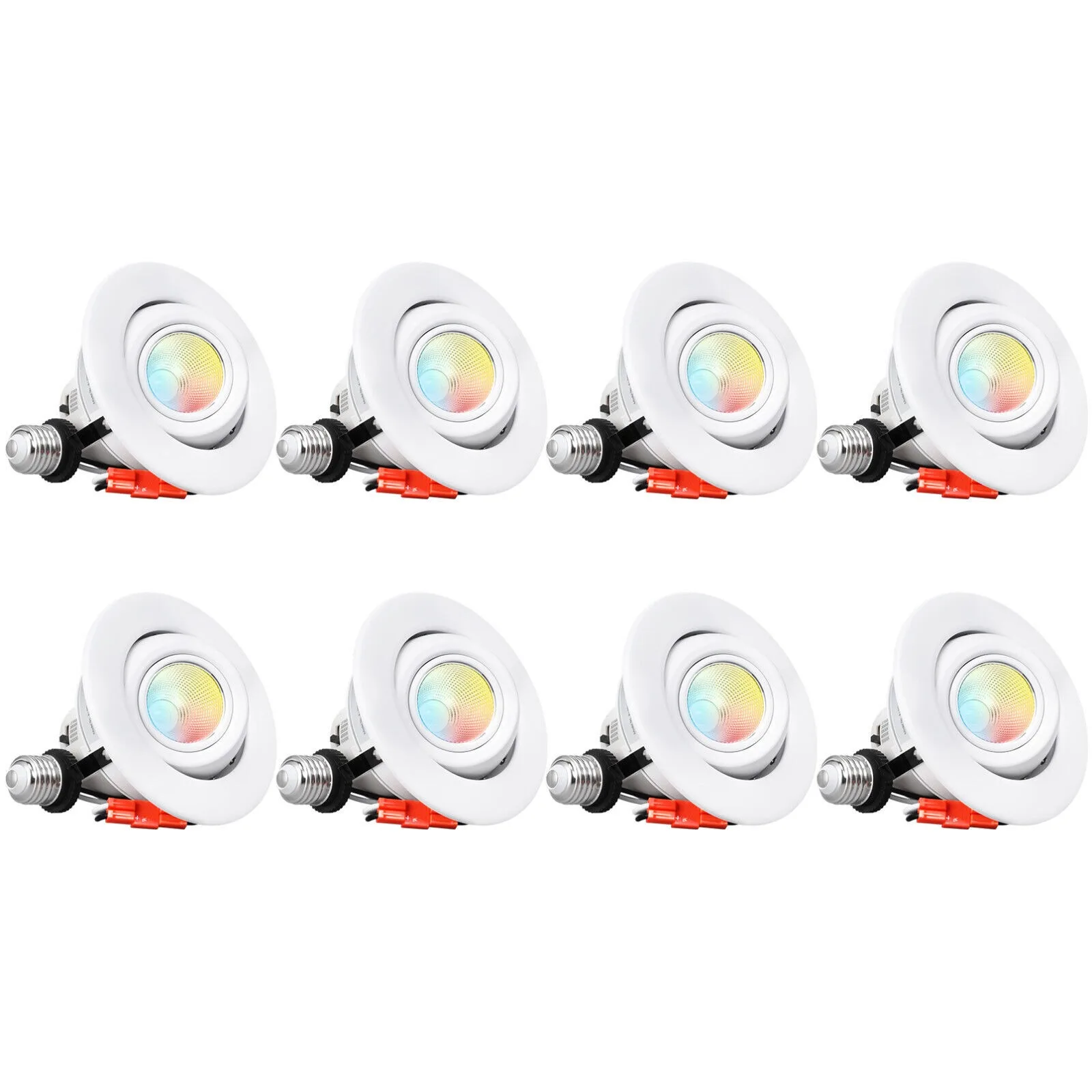 US 8-Pack Adjustable Ceiling Spot Light, 4" 5CCT LED Gimbal Retrofit Recessed Light
US 8-Pack Adjustable Ceiling Spot Light, 4" 5CCT LED Gimbal Retrofit Recessed Light