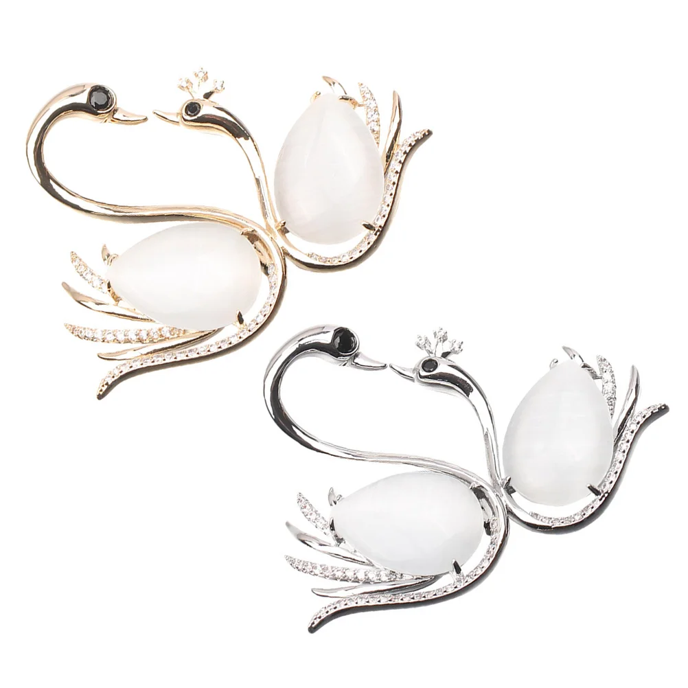 2PCS Swan Brooch Stylish Wedding Animal Opal Zircon Breastpin Jewelry Elegant Gift Bridal Accessory
2PCS Swan Brooch Stylish Wedding Animal Opal Zircon Breastpin Jewelry Elegant Gift Bridal Accessory