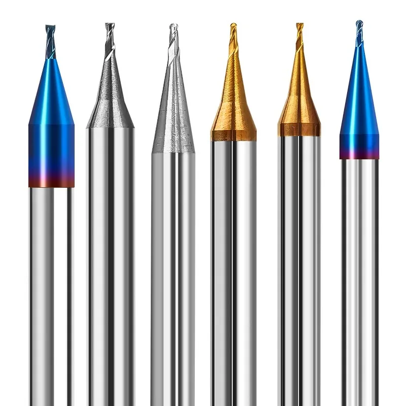 HRC55 HRC60 HRC65 Micro Carbide Flat End Mill 0.2 0.3 0.4 0.5 0.6 0.7 0.8 0.9mm DLC Square Milling Cutter CNC Engraving Bit
HRC55 HRC60 HRC65 Micro Carbide Flat End Mill 0.2 0.3 0.4 0.5 0.6 0.7 0.8 0.9mm DLC Square Milling Cutter CNC Engraving Bit