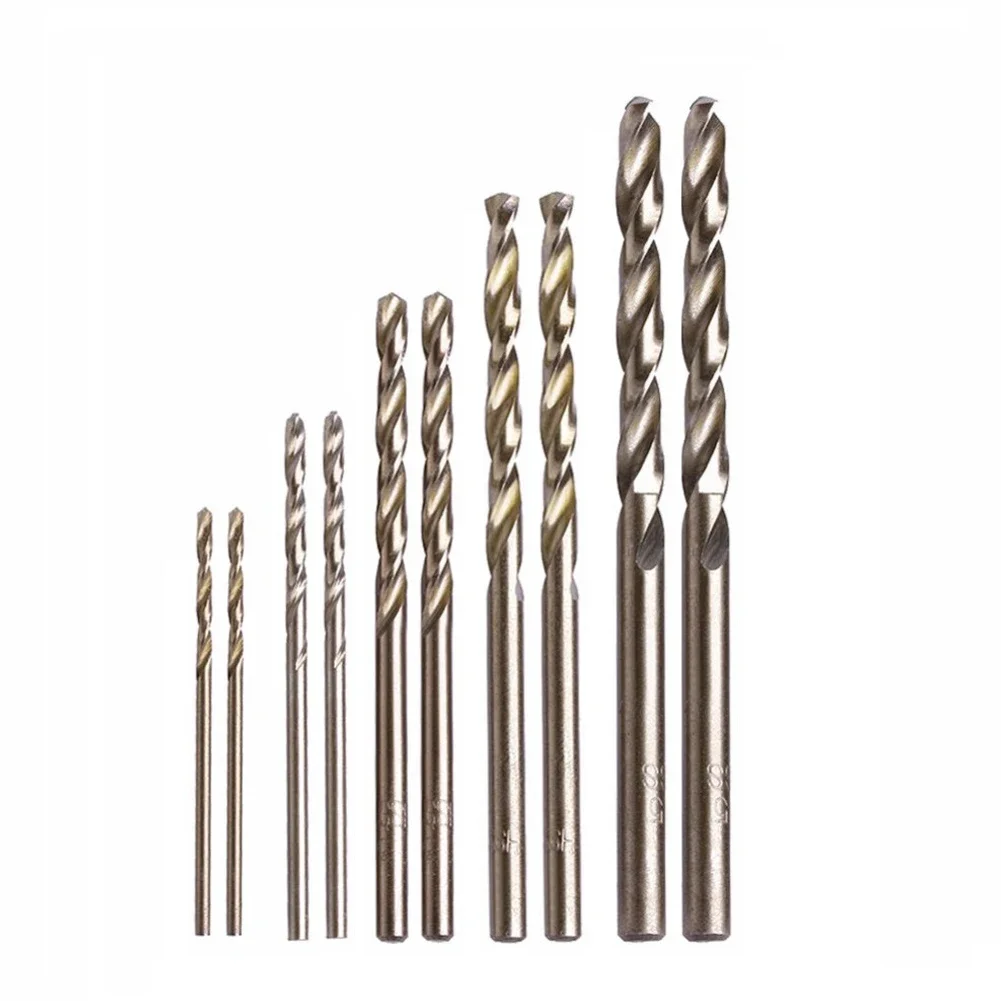 10pcs 1-5mm Drill Bit Set HSS M35 Cobalt Straight-shank Drill Round Shank For Opening Stainless Steel Iron Aluminum
10pcs 1-5mm Drill Bit Set HSS M35 Cobalt Straight-shank Drill Round Shank For Opening Stainless Steel Iron Aluminum