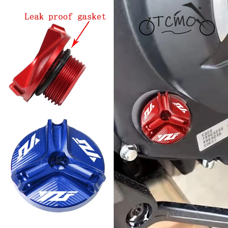 For YAMAHA YZF R1 R3 R6 R25 R125 R1M YZFR1 YZFR6 YZFR3 Motorcycle CNC Aluminum Engine Oil Filler Cover Protection Accessories